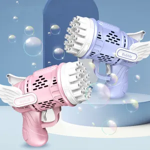 2024 מוצר חדש קיץ ילדים מבוגרים חיצוני סבון חשמלי מכונת רקטה מכונת בועות צעצוע אקדח בועות ג'וטים לשפוך ילדים