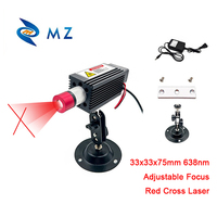 Module de diode laser rouge à focalisation réglable 33x33x75mm 638nm 500mW 800mW 1000mW 12V 24V pour le travail du bois avec support et adaptateur