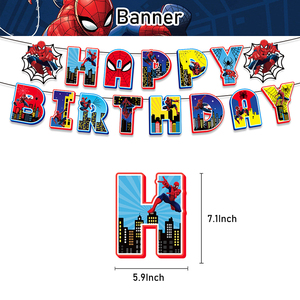 Dibujos animados Cool <span class=keywords><strong>Marvel</strong></span> Spider Man tema fiesta de <span class=keywords><strong>cumpleaños</strong></span> decoración con globo Banner conjuntos para niños niño fiesta decoraciones suministros - Product Image 4