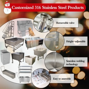 Çöp deliği ile paslanmaz çelik lavabo masa balık temizleme işleme çalışma masası et worktable - Product Image 2