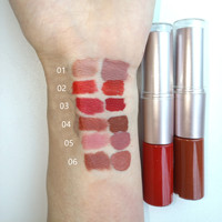 Etiqueta privada impermeable Neutral mate nude rojo hidratante antiadherente taza color mate 2 en 1 lápiz labial