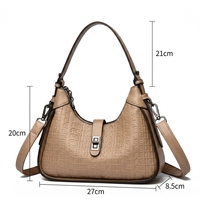 Tas Selempang Wanita Mewah Berkualitas Tinggi, Tas Tangan Wanita Kasual Bahan Kulit PU, Tas Selempang Wanita