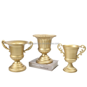 A-278 Hot Selling Vintage <strong>Flower</strong> Pot Wedding Centerpieces <strong>Vase</strong> Golden Metal <strong>Vases</strong> for Home Wedding Decor - Product Image 6