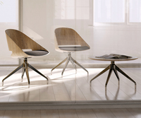Chaise pivotante ergonomique en bois OMNI, confortable et durable, pour un bureau moderne et efficace