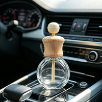 Bouteille diffuseur vide en bois de 8 ml et 10 ml, forme cube, à suspendre, finition mate, pour diffuseur d'arômes de voiture