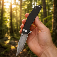 Couteau de poche pliable portable, couteau en acier inoxydable personnalisé, manche G10, couteau tactique léger de survie et de chasse, outil DM016