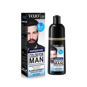 Tinta per <span class=keywords><strong>Barba</strong></span> Nera all'Olio di Argan Personalizzabile OEM per <span class=keywords><strong>Uomo</strong></span>, Colorazione Rapida in 10 Minuti, Tinta per Capelli Marrone Scuro 200ml, Colore a Lunga Durata - Product Image 1