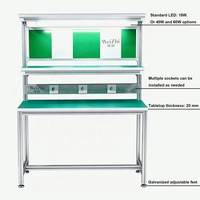 Banc de travail antistatique Weizhi de tailles standard, table d'assemblage, établi en aluminium avec prises