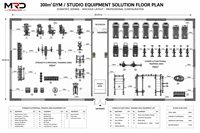 MRD Fitness Equipment propose des équipements d'exercice aérobie/anaérobie de 200 à 300 m² en acier, personnalisables et emballés.