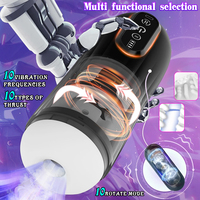 Masturbateur Électrique Masculin 10 Modes de Vibration et de Poussée Jouet Sexuel Automatique Godet de Masturbation pour Hommes Machine de Masturbation Masculine