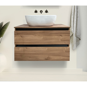 Mobile bagno sospeso MOD. CUBE CM 80 NOCE - Product Image 1