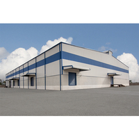 Luz de construcción de almacén, 1000 metros cuadrados, estructura de acero, techo de Hangar, almacén prefabricado, construcción con pared de vidrio