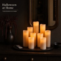 Bougies LED sans flamme à bouche ondulée, avec télécommande et minuterie, lumière chaude, en cire véritable, pour décoration de scène - Offre Spéciale