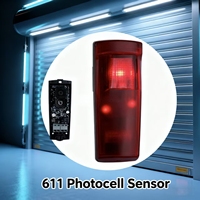 Détecteur de faisceau infrarouge réfléchissant Yaoertai 12V 24V YET611 pour portail, avec capteur photocellule de sécurité et couvercle miroir en option