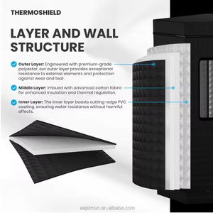 Tenda per Sauna a vapore portatile per una persona con sedia pieghevole e telecomando funzione vapore umido - Product Image 3