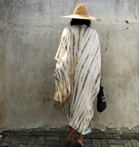 Kimono de plage pour femmes, vêtement pour femmes, Cover-Up, Kimono d'été, teinture par nouage, tendance - Product Image 2