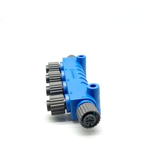 Adaptateur Réseau Marin NMEA2000 4 Voies en T M12 5 Broches Micro-C, Connecteur Multi-Ports Étanche IP67 en Plastique