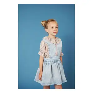 Cotton Kids Baby Girls Sleeveless Suspender Denim Casual Dress Need To Be Paired With An Inner Outfit
