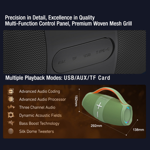 Zqs P50 Xách Tay 40W Sâu Bass Không Dây Cho Bt Loa Bên Nhà Loa Điện Thoại Di Động Cho Máy Tính Điện Thoại Di Động Điện Thoại Di Động - Product Image 4