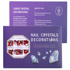 Cristaux de <span class=keywords><strong>strass</strong></span> AB, 12 pièces, en vrac, à dos plat <span class=keywords><strong>rouge</strong></span>, diamant, décoration de Nail Art, vente en gros - Product Image 6