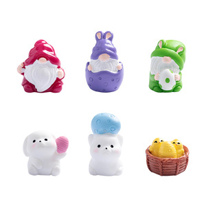 Dp Miniature Easter Gnome And Bunny Egg Decorations Resin Indoor Desktop Ornaments For Easter - Product Image 5