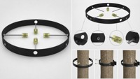 LED-Baumring-Landschaftsstrahler für den Außenbereich, Baummontierter Garten-Uplight aus Aluminiumdruckguss mit einstellbarem Abstrahlwinkel