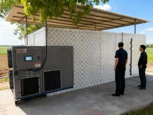 آلة تجفيف الطعام سهلة التركيب تعمل بنظام التحكم الآلي PLC لتجفيف الفواكه والخضروات والتبغ والأعشاب وأوراق النباتات والأسماك واللحوم، حاصلة على شهادة CE - Product Image 1