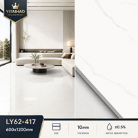 Carrelage en porcelaine effet marbre brillant 600x1200mm, résistant à l'usure, pour sols et murs, salon, cuisine, salle de bain, garantie 5 ans