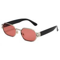Lunettes de soleil rétro carrées tendance 2026 UV400, montures métalliques de luxe classiques pour hommes et femmes, personnalisables avec votre logo