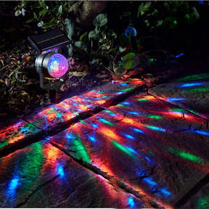 Solar Garden <b>Light</b> Led Rotating Projector Outdoor Lawn Stake Water Resistant With Solar <b>Panel</b> - Product Image 3