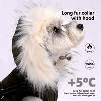 Neuer Graphen-Beheizter Hundewintermantel Wasserdichte Winddichte Haustierjacke mit Kapuze & Integriertem Geschirr Reflektierende Warme Hundebekleidung