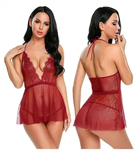 Kanten Bodysuit Voor Vrouwen Sexy Vrouwen Teddy Lingerie Ondeugende Negligé Rode Kanten Bodysuit Erotische Kostuums