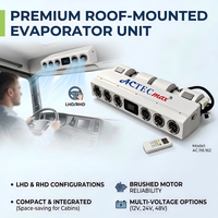 Unità di Assemblaggio Evaporatore DC 12V 24V 48V Universale con Raccordo O-Ring e Telecomando per Condizionatore da Tetto per Camion, Autobus, Camper