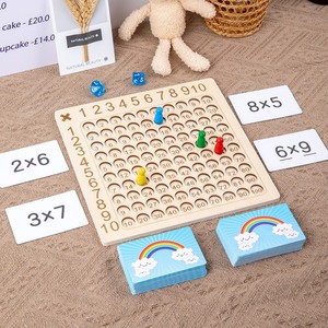 Hoye craft – jeu de société de défi pour enfants, jouet d'apprentissage des maths préscolaire, planche de multiplication en bois - Product Image 6