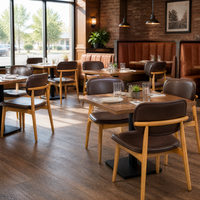 Chaises en bois de hêtre massif de haute qualité pour café, chaise de salle à manger, chaise de restaurant en bois