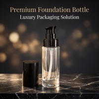 Flacon pompe cosmétique vide en verre de 30 ml pour crème BB, maquillage, fond de teint liquide
