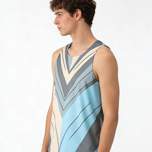 Camiseta Deportiva sin Mangas, de Secado Rápido, Transpirable, con Estampado Personalizado, Elástica, Unisex, para Fitness, Maratón y Running - Product Image 6