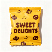 Sac d'emballage alimentaire anti-odeur pour barre chocolatée, scellé sur le dos, type oreiller, en promotion