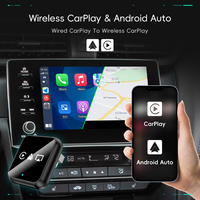 Adaptador Inalámbrico Qianyao 3 en 1 para CarPlay y Android Auto, Conexión Plug & Play, Mirror Link, Airplay
