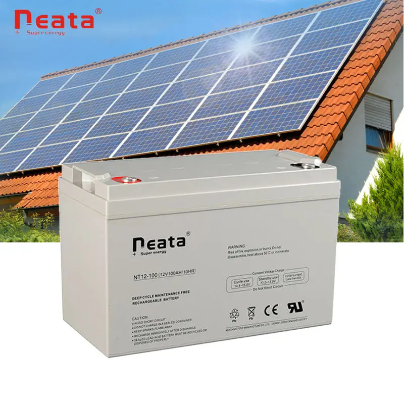 Long Service Life 12v 100ah Solar SLA/GEL/AGM Lead Acid Batteries Rechargeable Storage Battery
