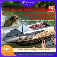 Bateau à appât télécommandé intelligent V080 avec positionnement GPS, en alliage ABS, avec retour intelligent et système de refroidissement par eau pour la pêche en plein air