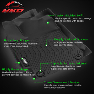 Pour Toyota Camry 2015-2017 Tapis de sol moulés 3D toutes saisons, revêtement de protection robuste en TPE, ensemble de remplacement - Product Image 2