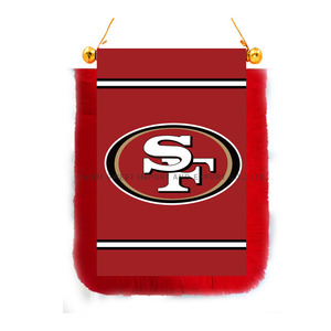 Drapeau de voiture personnalisé <span class=keywords><strong>San</strong></span> <span class=keywords><strong>Francisco</strong></span> 49ers, nouveau style, mini rétroviseur, bon marché - Product Image 1