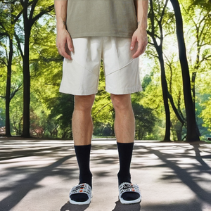 กางเกงขาสั้นผู้ชาย ระบายอากาศได้ดี เป็นมิตรกับสิ่งแวดล้อม ผลิตจากผ้าสแปนเด็กซ์/โพลีเอสเตอร์ ผ้าคอร์ดูรอย 100% ผ้าฝ้าย พิมพ์โลโก้ได้ตามต้องการ เอวยางยืด ความยาวระดับเข่า - Product Image 2