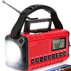 Nouvelle radio d'urgence multifonction haute capacité, solaire, à manivelle, avec power bank, lampe torche et lampe de lecture - Product Image 5