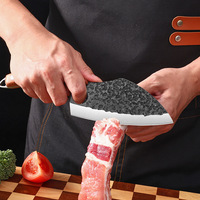 Couteau de boucher/chef forgé en bois de rose, fait main, 6 pouces, avec étui en cuir personnalisable – Vente flash