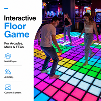 Sistema de Juego Interactivo con Mosaicos LED para Piso, Tipo Game Grid, Multijugador, para Centros de Entretenimiento Interior, Arcades y Centros de Entretenimiento Familiar (FEC)