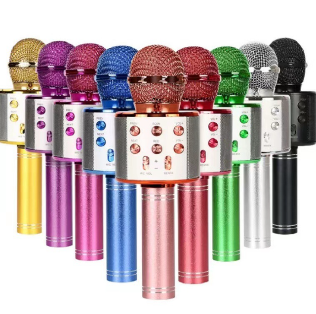 858 Bluetoothes Karaoke Microphone for Home Handheld Wireless Microphone