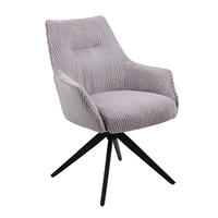 Fauteuils tissés classiques nordiques en velours, chaises de salle à manger modernes