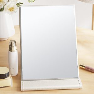 Xách tay văn phòng Máy tính để bàn Du Lịch Gấp mỹ phẩm dresser Vanity trang điểm gương PU gương da với điều chỉnh đứng - Product Image 3